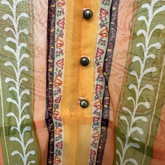 NWT Zara Printed Multicolored Floral Belted Shirt Dress Size medium - Picture 4 of 6